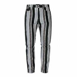Versace Collection Men's Slim Fit Striped Pants Black Gray 32W New